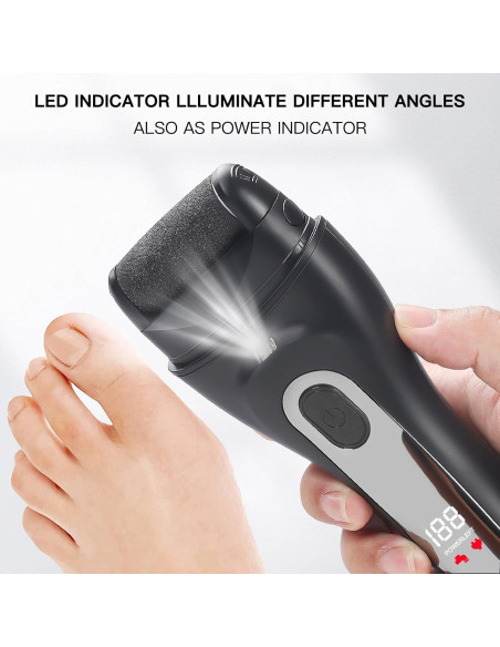 Removedor Eléctrico de Callos BDFDSJ Negro, Kit Pedicura Profesional Removedor Eléctrico de Callos BDFDSJ Negro, Kit Pedicura Profesional