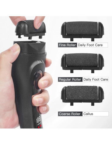 Removedor Eléctrico de Callos BDFDSJ Negro, Kit Pedicura Profesional