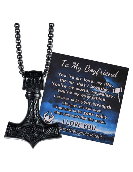 Collar Martillo de Thor Vikingo Acero Inoxidable 61 cm