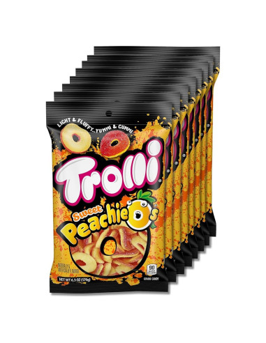 Anillos de gomita ácida Trolli Peachie O's 180g x8