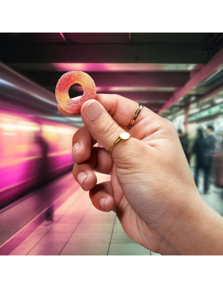 Anillos de gomita ácida Trolli Peachie O's 180g x8