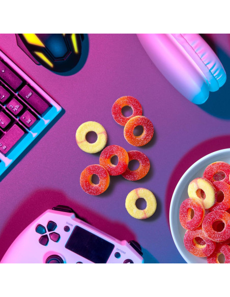 Anillos de gomita ácida Trolli Peachie O's 180g x8