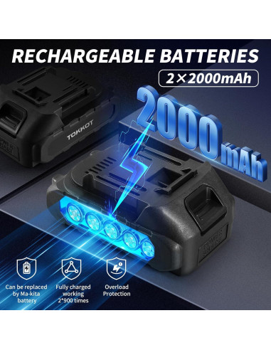 Tijeras de Podar Eléctricas TOKKOT 20V 2000mAh 1.5" Corte