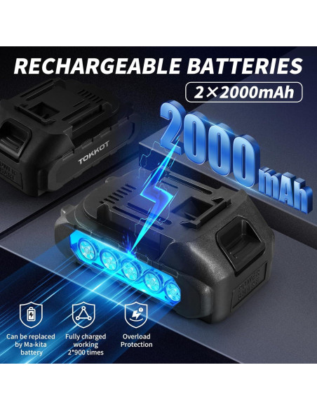 Tijeras de Podar Eléctricas TOKKOT 20V 2000mAh 1.5" Corte