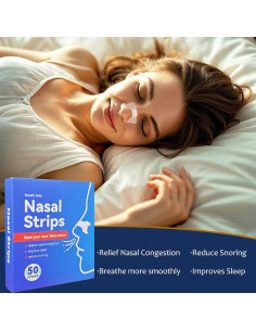 Tiras Nasales Anti Ronquidos Hantskop 50 Pcs - Mejora Sueño 2