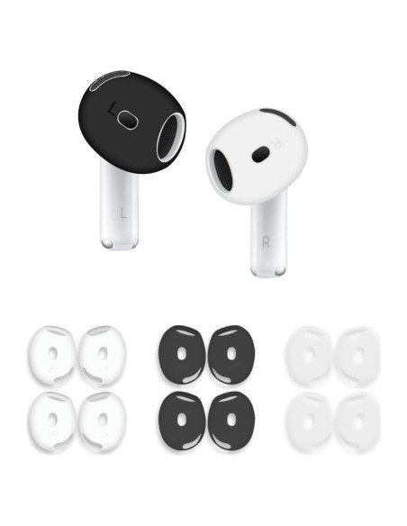 6 Pares de Cubiertas de Silicona para AirPods 4 LOVE MEI