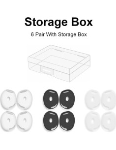 6 Pares de Cubiertas de Silicona para AirPods 4 LOVE MEI 2