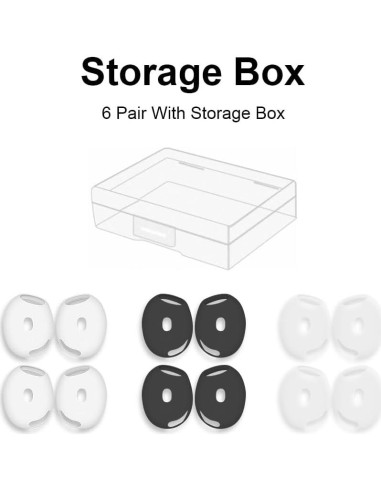 6 Pares de Cubiertas de Silicona para AirPods 4 LOVE MEI