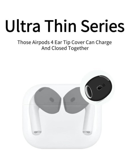 6 Pares de Cubiertas de Silicona para AirPods 4 LOVE MEI