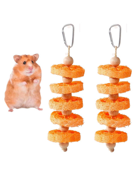 Juguetes de Madera de Luffa Natural TAOHUAJIANG para Conejos y Cobayas - 25.4 cm