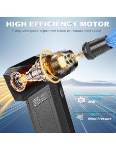 Soplador de Aire Comprimido CCV F35 - 180000 RPM Recargable 2