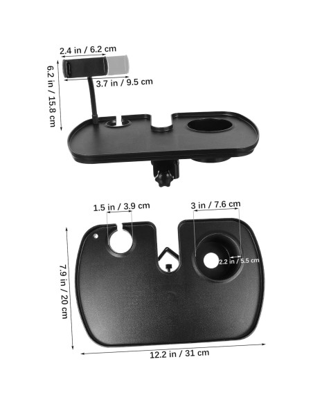Soporte de Micrófono ERINGOGO con Bandeja Negra 31x20cm