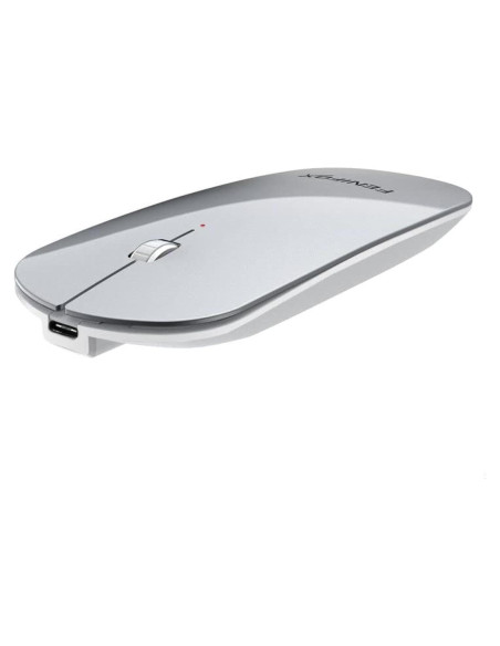 Ratón Bluetooth FENIFOX MX106-AU-SL Inalámbrico Recargable Plata