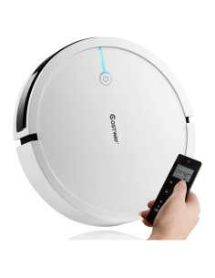 Aspiradora Robot COSTWAY 2000Pa Control Remoto 120min Blanco