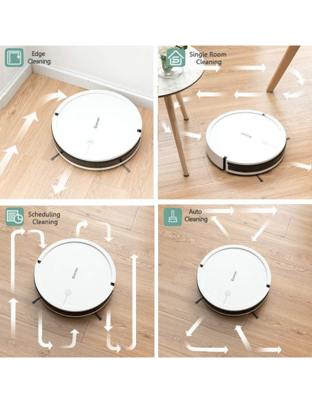 Aspiradora Robot COSTWAY 2000Pa Control Remoto 120min Blanco