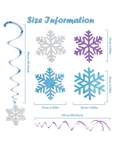 Decoraciones Colgantes de Copos de Nieve JIVELER 30 Piezas 2