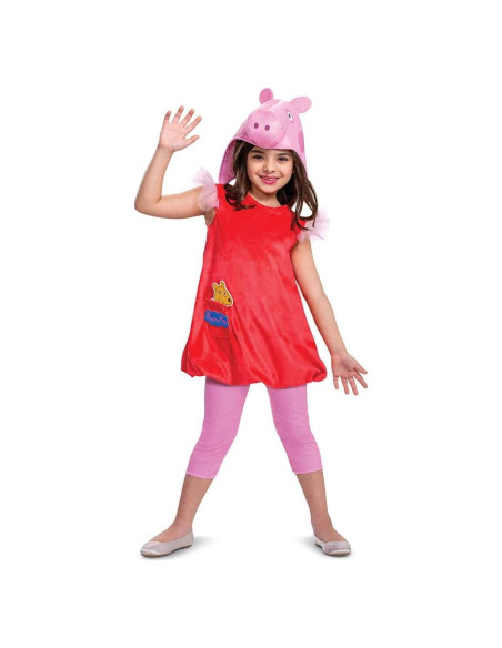 Disfraz Peppa Pig Deluxe Niñas con Sombrero Talla 2T Disfraz Peppa Pig Deluxe Niñas con Sombrero Talla 2T