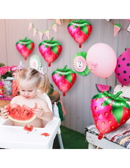Globos de Fresa Foil Skylety 10 Piezas 48x63 cm Decoración Globos de Fresa Foil Skylety 10 Piezas 48x63 cm Decoración