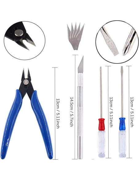 Kit de Herramientas para Modelos Gundam Qovydx 44 Piezas