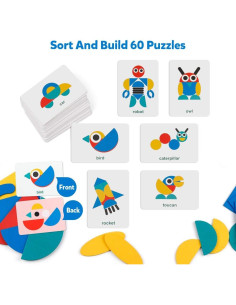 Bloques de Madera Coogam - Juego de Rompecabezas Montessori 36 Piezas 2