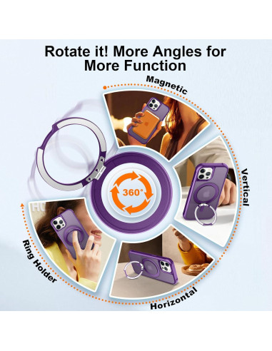 Anillo Giratorio Magnético 360 para Funda iPhone 12 Pro - ZHOGTNEG