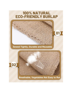 Paquete de 4 Sacos de Yute ANPHSIN 40x60 cm para Almacenamiento 2