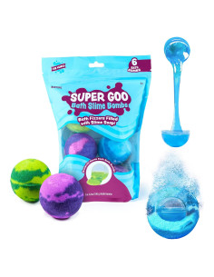 Bombas de Baño Super Goo con Sorpresa - 6 Piezas No Tóxicas