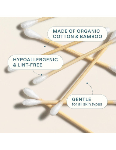 Hisopos de Algodón Orgánico Cliganic - 200 Unidades