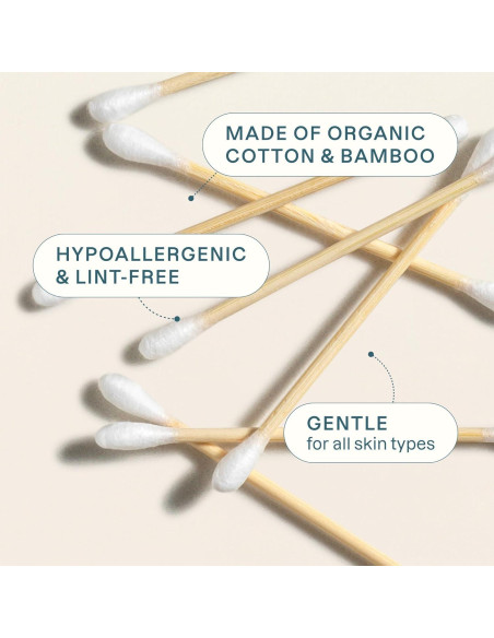 Hisopos de Algodón Orgánico Cliganic - 200 Unidades