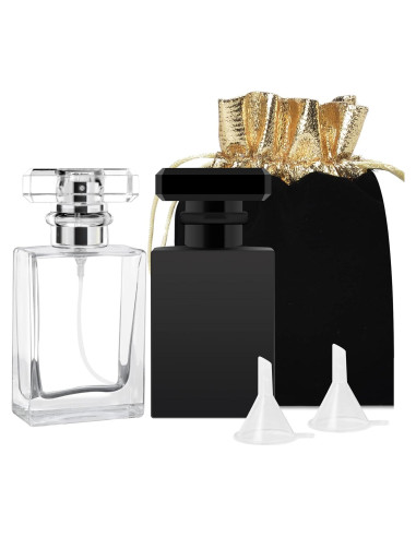 Atomizador de Perfume Luxsego 30ML Vidrio Reutilizable con Embudos