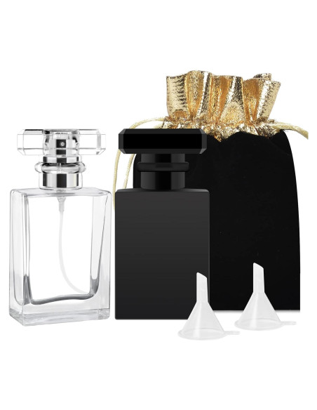 Atomizador de Perfume Luxsego 30ML Vidrio Reutilizable con Embudos