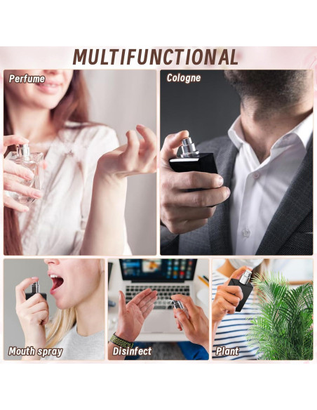 Atomizador de Perfume Luxsego 30ML Vidrio Reutilizable con Embudos