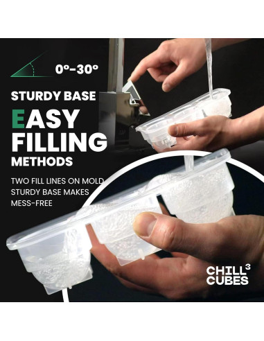 Bandejas de Hielo Redondas CHILLÓCUBES - Set de 2, 12 Esferas