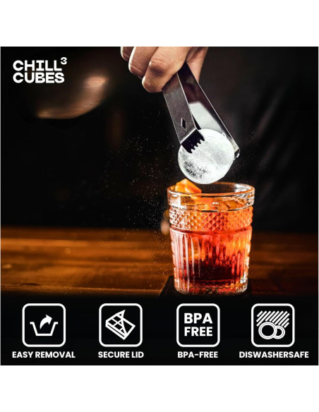 Bandejas de Hielo Redondas CHILLÓCUBES - Set de 2, 12 Esferas