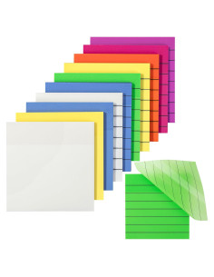 Notas Adhesivas Transparentes Mr. Pen 500 Hojas 7 Blocs