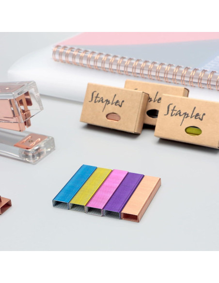 Grapas de Color NatSumeBasics 6000 Unidades 26/6 para Grapadora Grapas de Color NatSumeBasics 6000 Unidades 26/6 para Grapadora