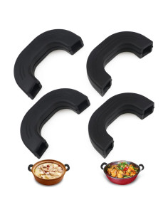 Mangas de Silicona Antideslizantes DOERDO - 4 Piezas, Resistentes al Calor