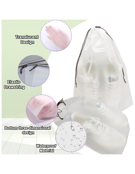 Paquete de 50 Bolsas para Zapatos Transparentes Xlehoely 45.2x35.1cm Paquete de 50 Bolsas para Zapatos Transparentes Xlehoely 45.2x35.1cm
