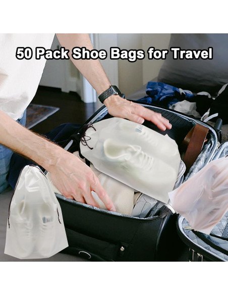 Paquete de 50 Bolsas para Zapatos Transparentes Xlehoely 45.2x35.1cm Paquete de 50 Bolsas para Zapatos Transparentes Xlehoely 45.2x35.1cm