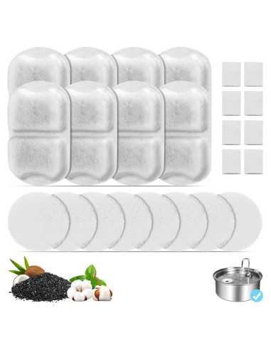 8 Filtros de Reemplazo para Fuente de Agua YOIHABV 7L