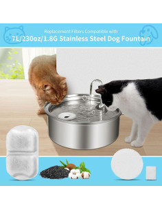 8 Filtros de Reemplazo para Fuente de Agua YOIHABV 7L 2