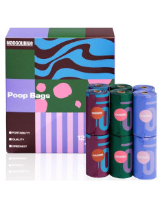 Bolsas de Excremento para Perros Maogoublue 180 Cuentas Aroma Jazmín