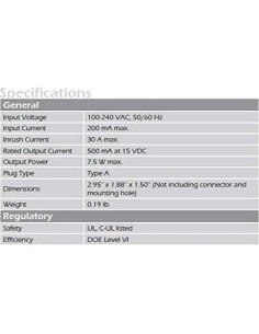 Fuente de Poder 15V 500mA Xelecx para Amplificadores CATV 2