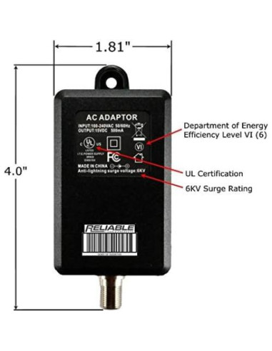 Fuente de Poder 15V 500mA Xelecx para Amplificadores CATV