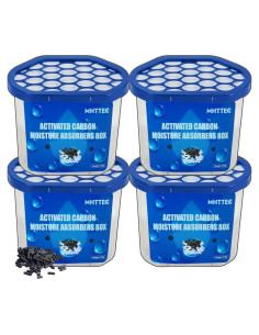 Cajas Absorbentes de Humedad MHTTEC 4 Piezas 1kg Deshumidificadores
