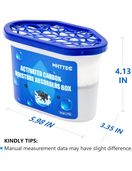 Cajas Absorbentes de Humedad MHTTEC 4 Piezas 1kg Deshumidificadores