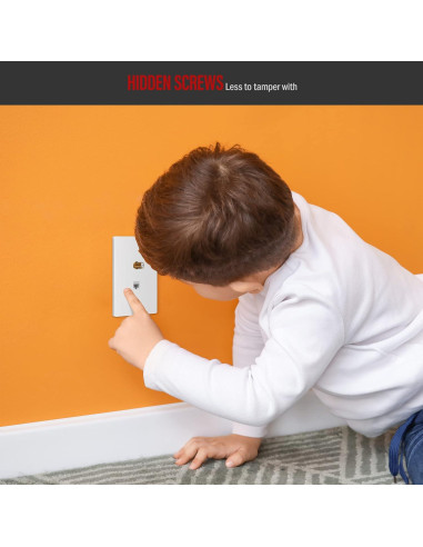 Placa de Pared Sin Tornillos ENERLITES 2 Puertos RJ45 CAT6 y A/V