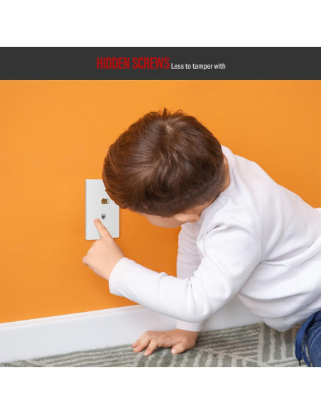 Placa de Pared Sin Tornillos ENERLITES 2 Puertos RJ45 CAT6 y A/V