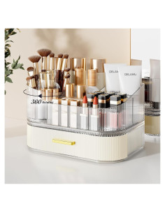 Organizador de Maquillaje Delamu Blanco con Cajones Apilables