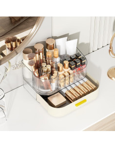 Organizador de Maquillaje Delamu Blanco con Cajones Apilables 2